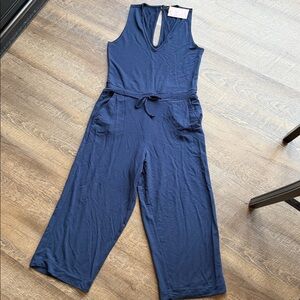 Quince French Terry Modal Jumpsuit Navy Blue